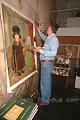 Fernando Botero travaillant dans son atelier