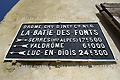Ancien panneau indiquant les villages les plus proches - FRANCE