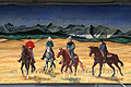 Peinture de cavaliers dans l'ouest canadien - CANADA
