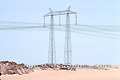 Pylone électrique dans le désert - EGYPTE