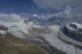 Glaciers Mont Rosa et Gorner devant les monts Rosa, Liskamm, Castor et Pollux - SUISSE