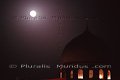 Pleine lune sur la coupole d'une mosquée - EGYPTE