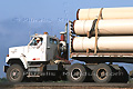Camion transportant des pipelines