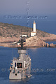 Bateau militaire à l'approche d'Ibiza - ESPAGNE