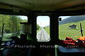 Train traversant le Valais vue de la cabine de conducteur - SUISSE